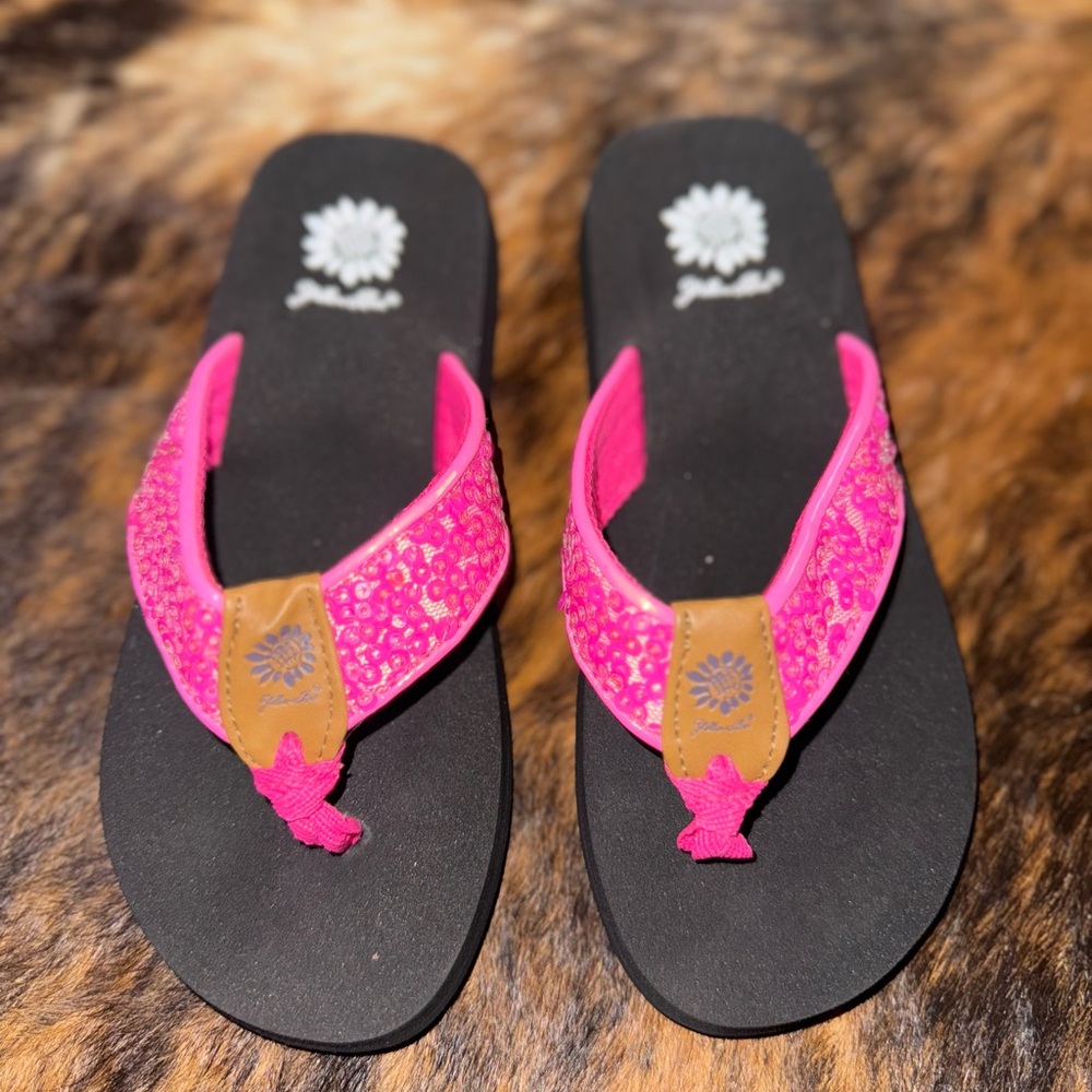Yellow Box Pink Kids Flip Flops